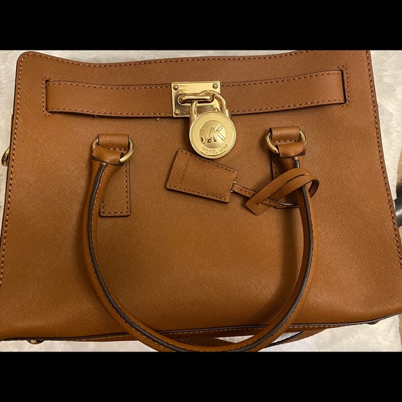 MICHAEL Michael Kors Handbags - Michael Michael Kors Brown Leather Hamilton East West Satchel